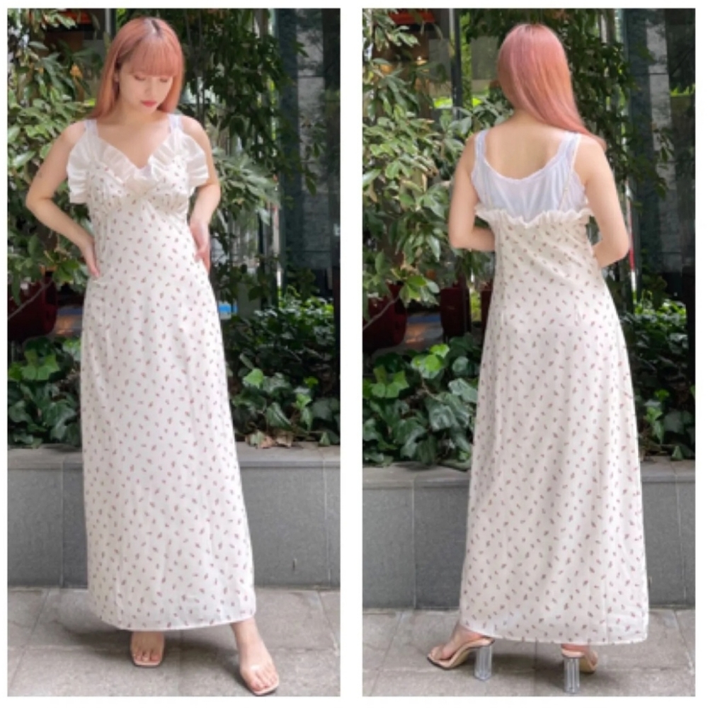 Sister Jane Floral Ruffle Maxi Dress NWT XS M L